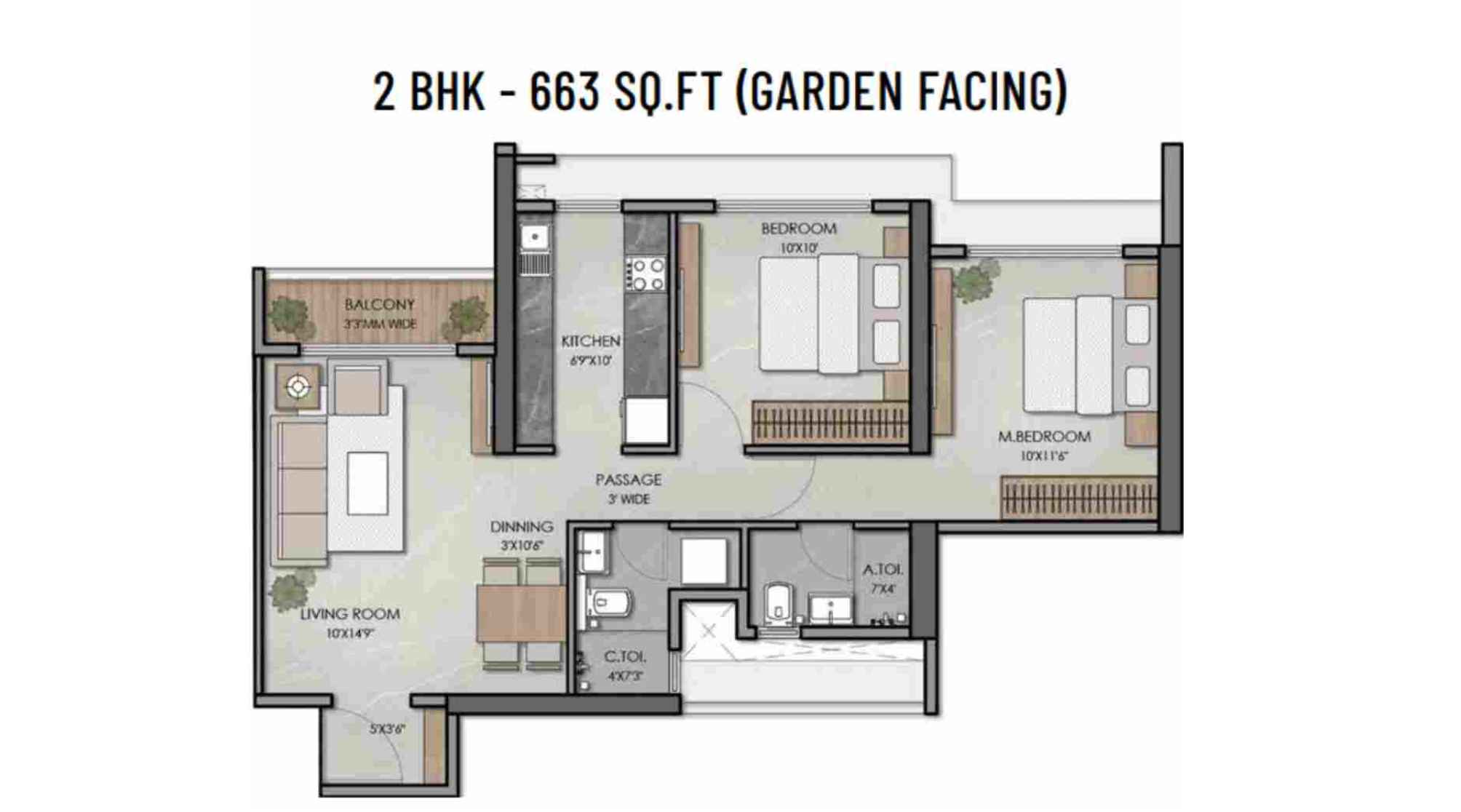 Ashar-Arize-Floor-Plan-2-BHK-663-sqft